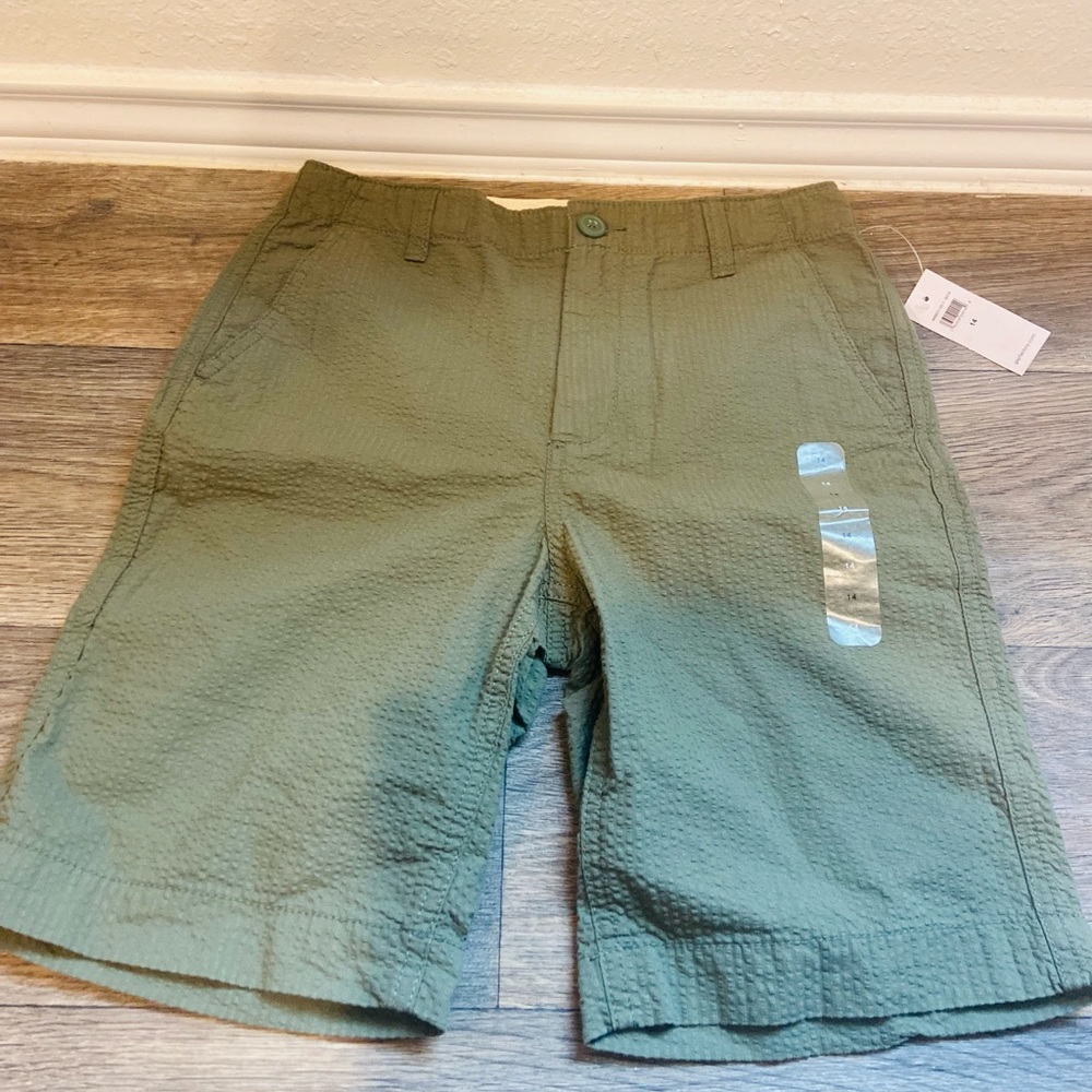 Olive Green Kids Shorts